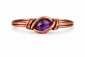 Custom Copper Dainty Rings (choose your gemstone)
