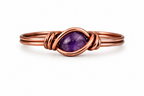 Custom Copper Dainty Rings (choose your gemstone)