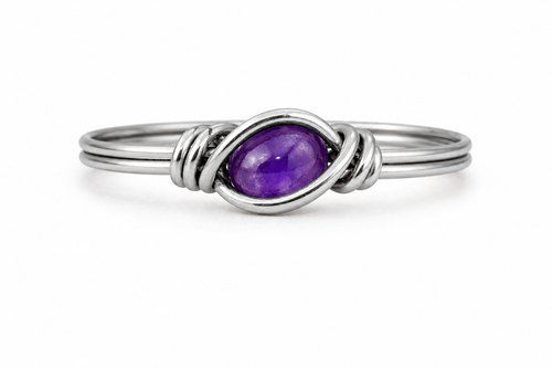 Custom Silver Dainty Rings (choose your gemstone)