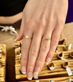 Custom Gold Dainty Rings (choose your gemstone)