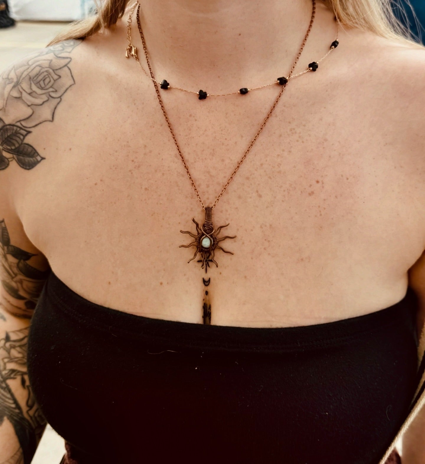 Copper Sun Necklaces