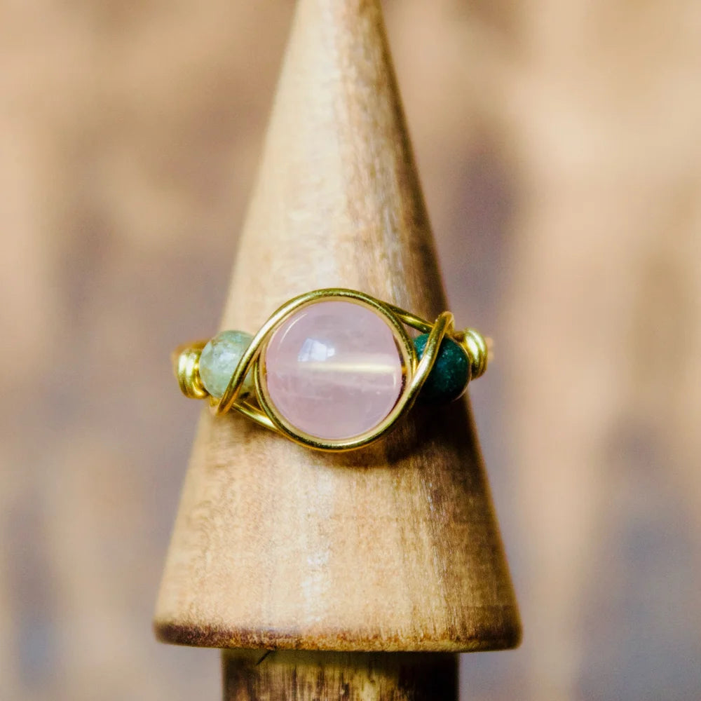 Rose Quartz & Moss Agate