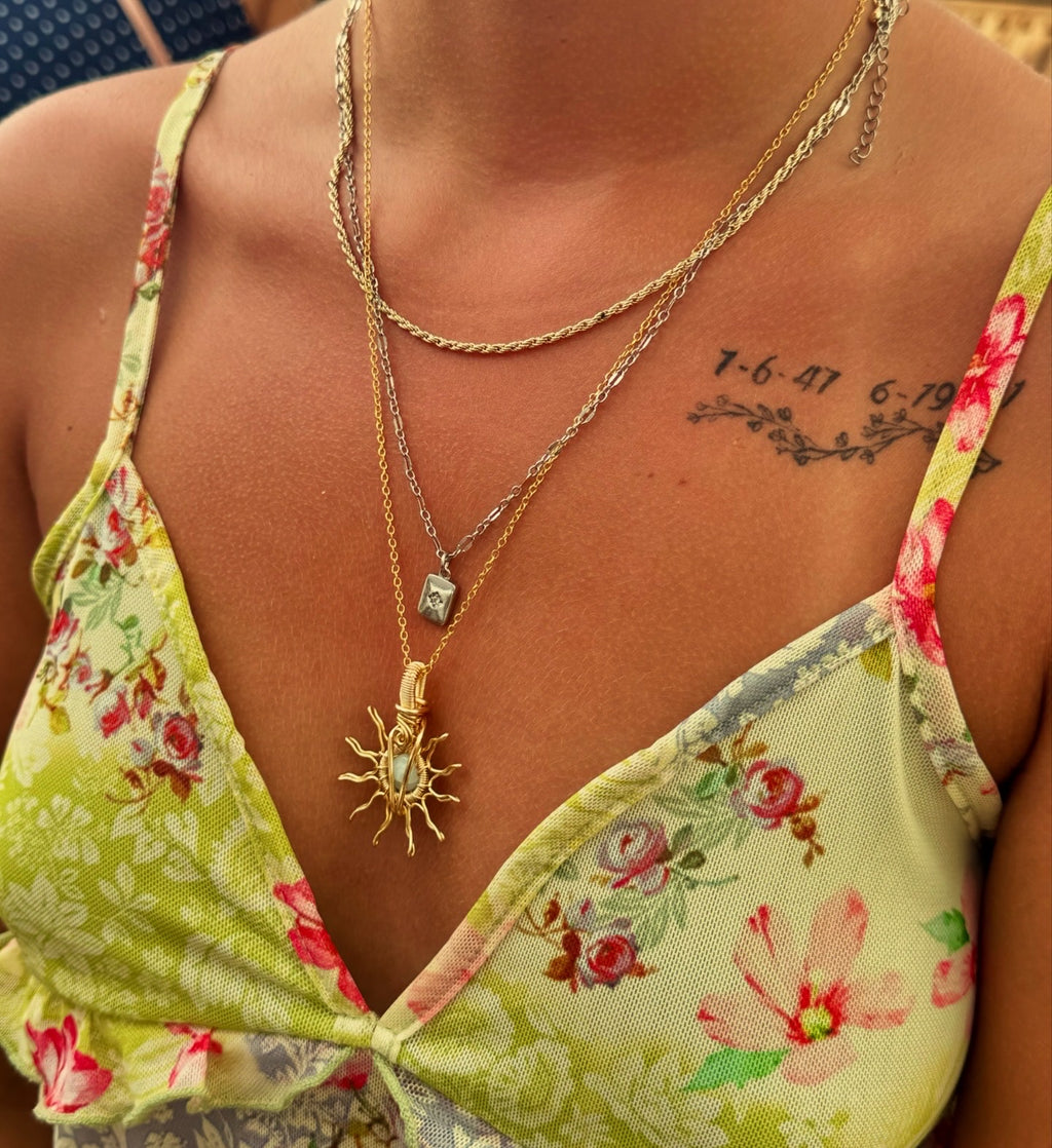 Gold Sun Necklaces