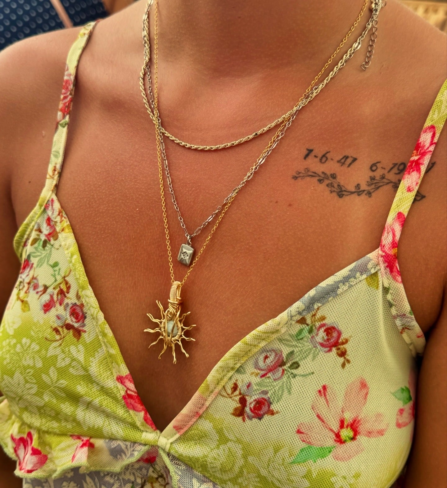 Gold Sun Necklaces
