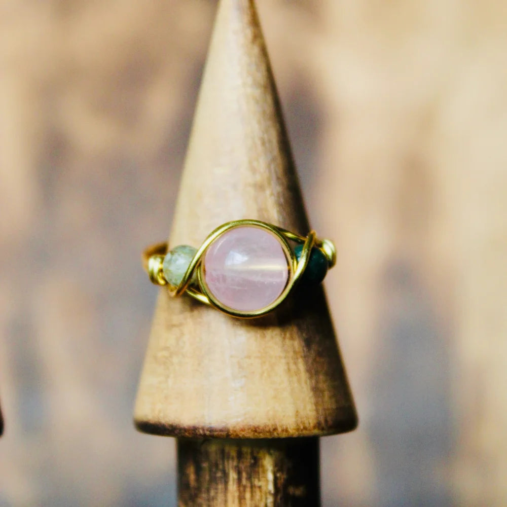 Rose Quartz & Moss Agate