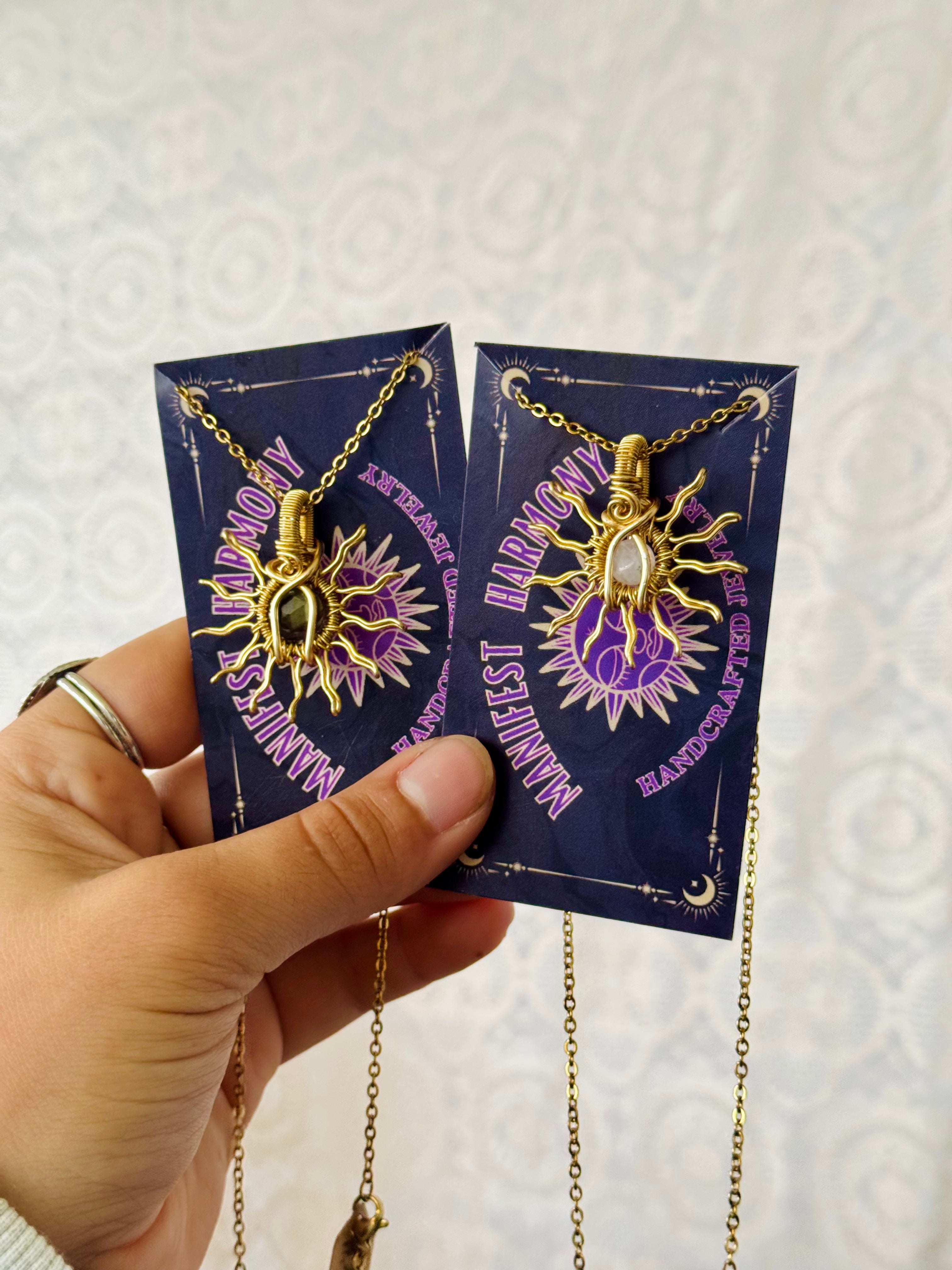 Gold Sun Necklaces