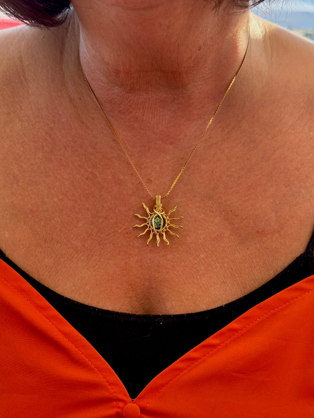 Gold Sun Necklaces