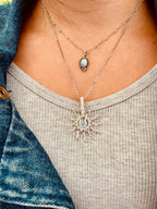 Silver Sun Necklaces