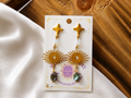 Gold Abalone Sun Earrings