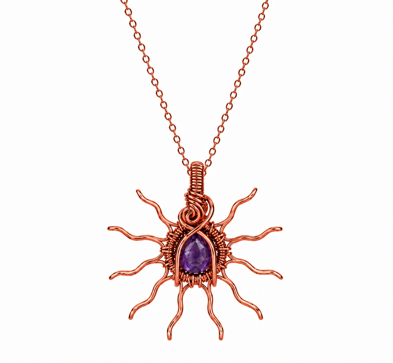 Copper Sun Necklaces