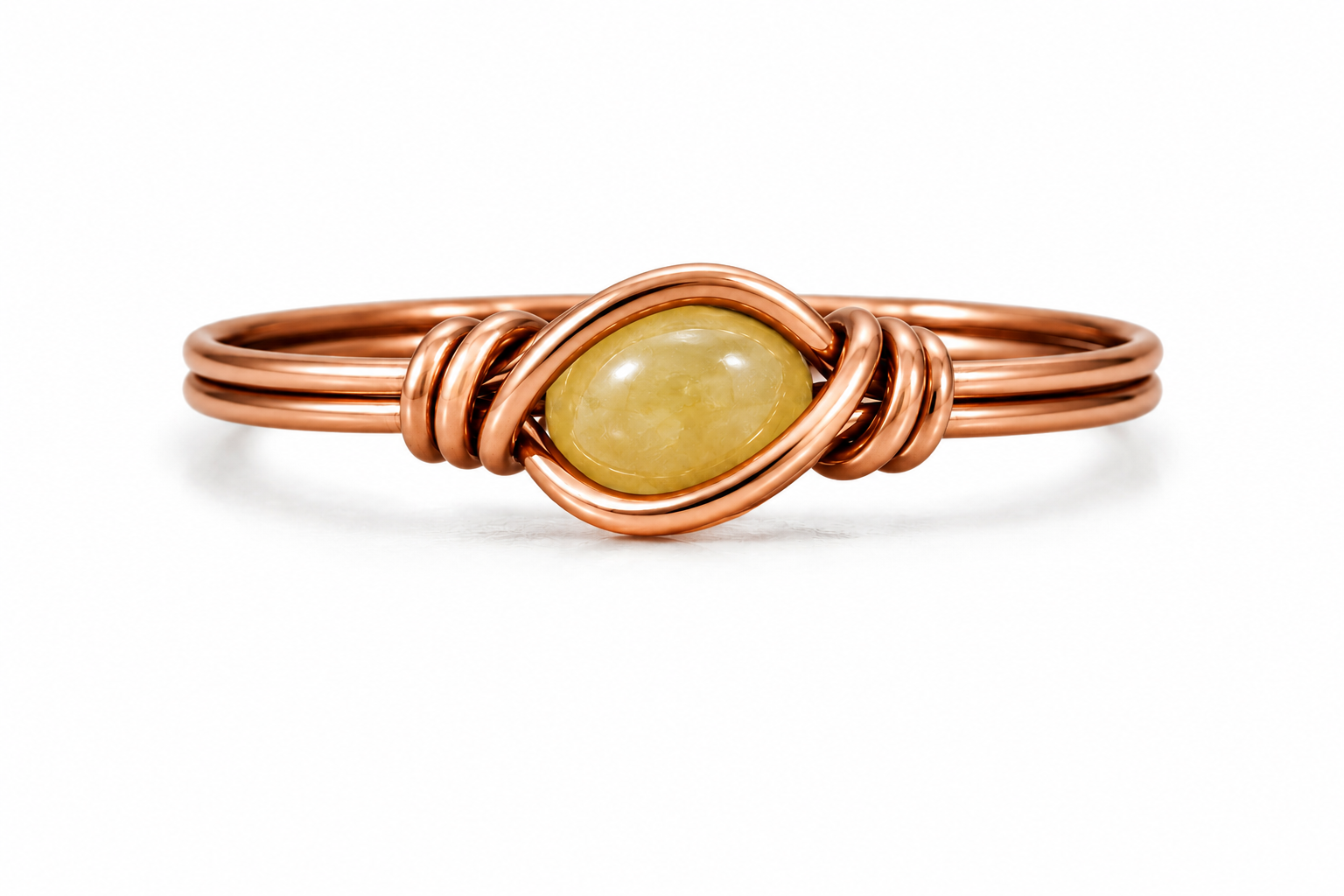 Custom Copper Dainty Rings (choose your gemstone)