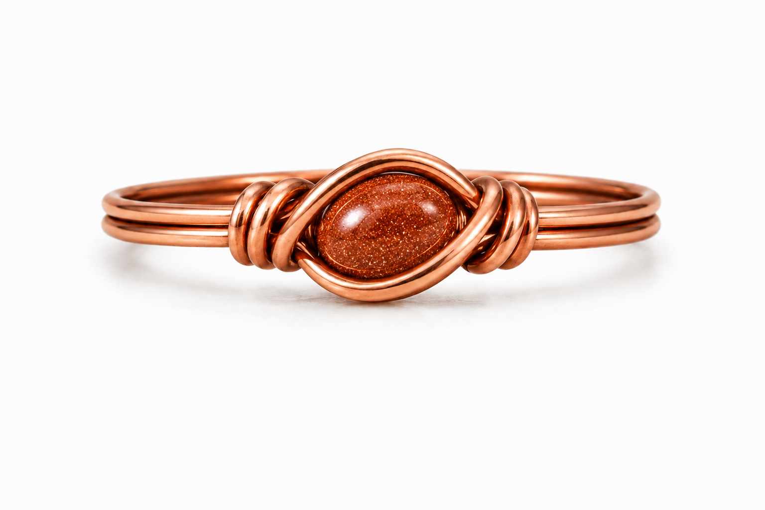 Custom Copper Dainty Rings (choose your gemstone)