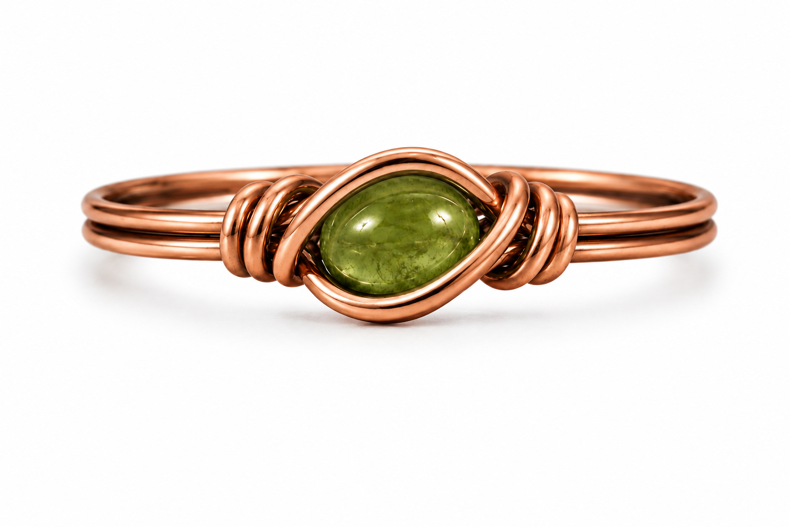 Custom Copper Dainty Rings (choose your gemstone)