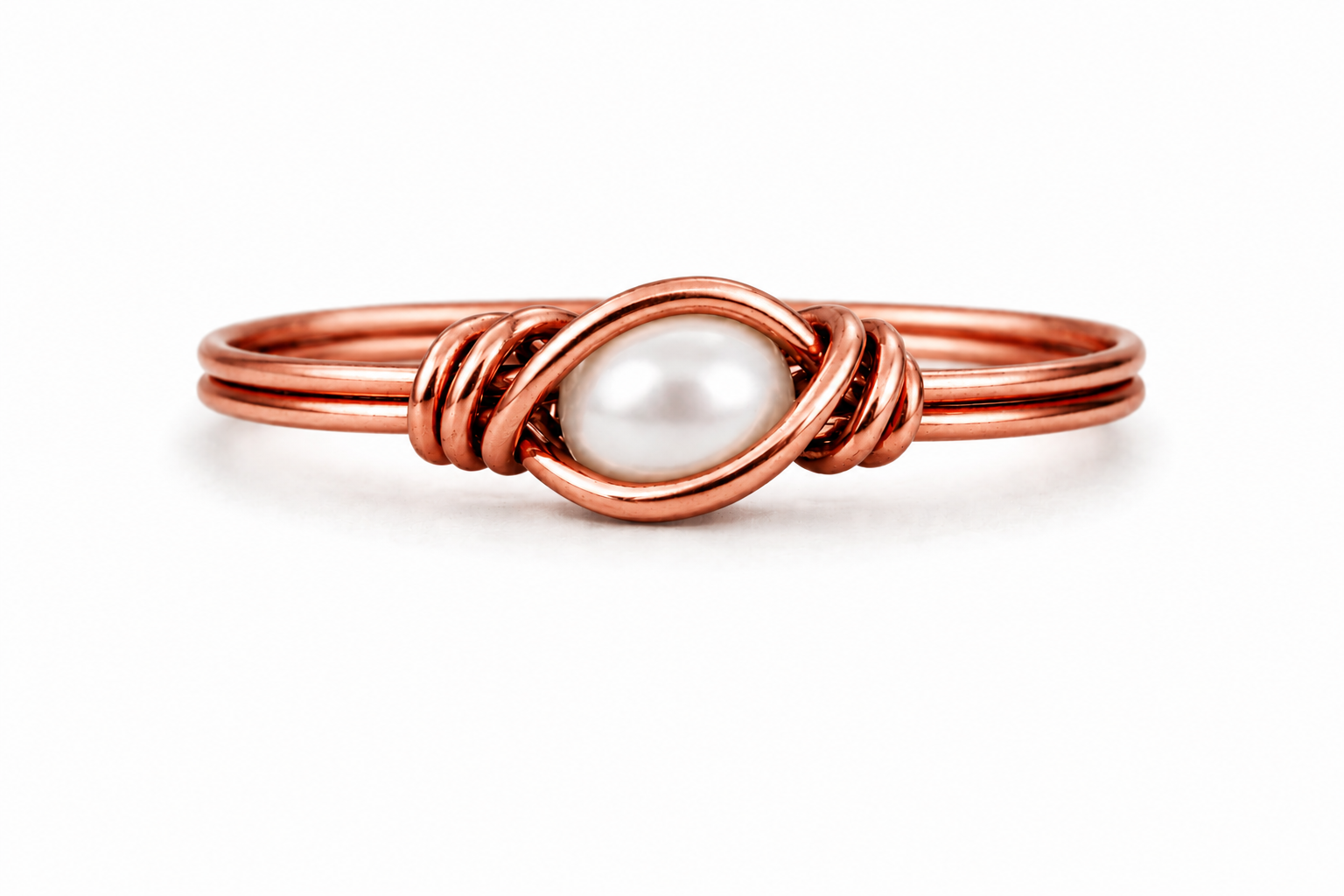 Custom Copper Dainty Rings (choose your gemstone)