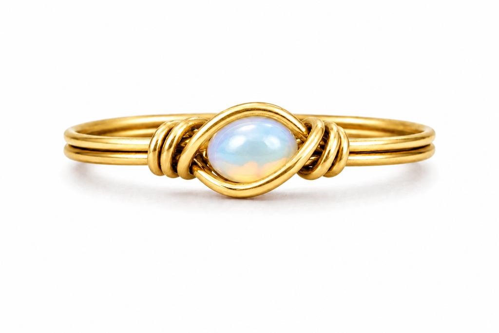 Custom Gold Dainty Rings (choose your gemstone)