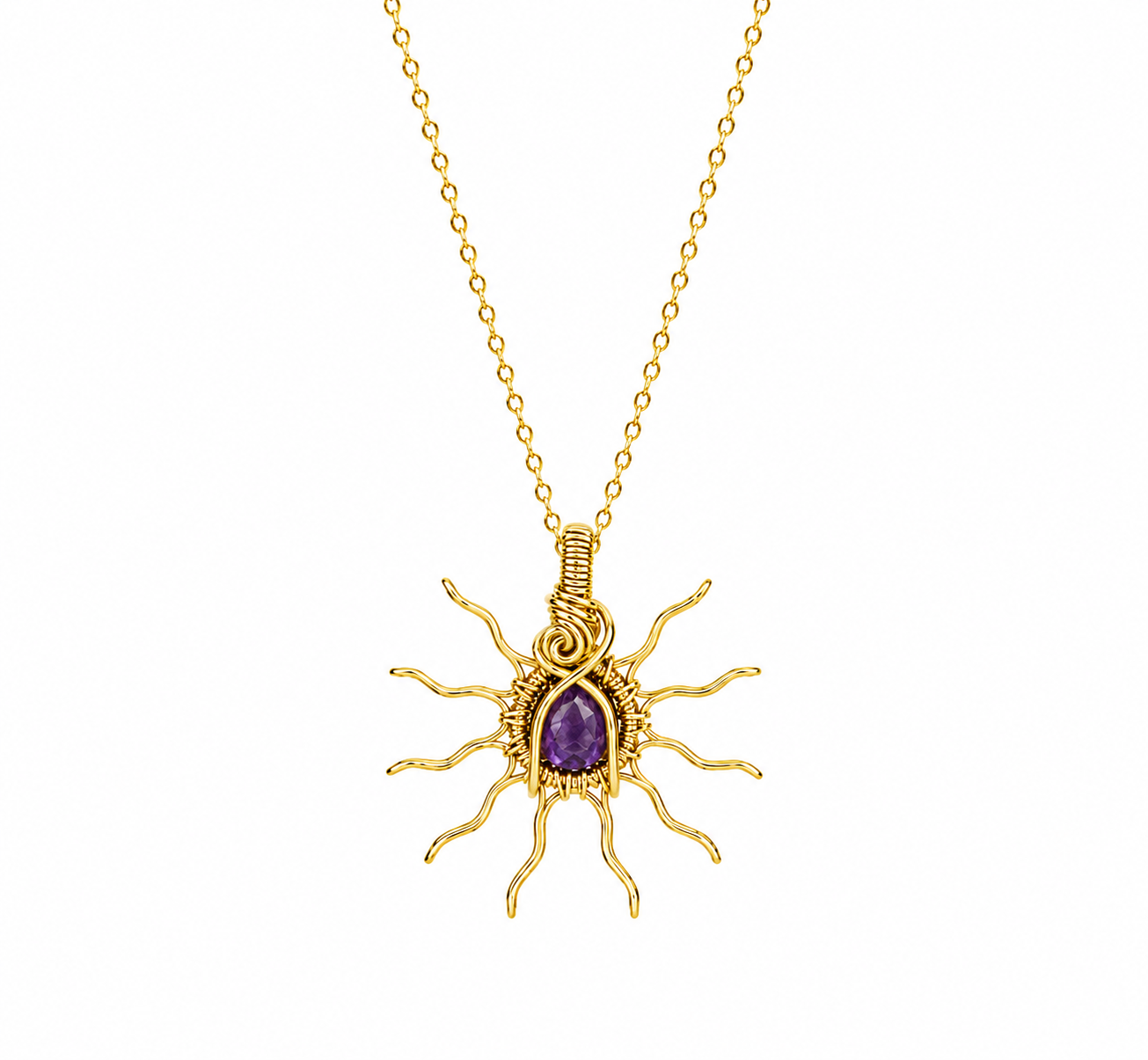 Gold Sun Necklaces