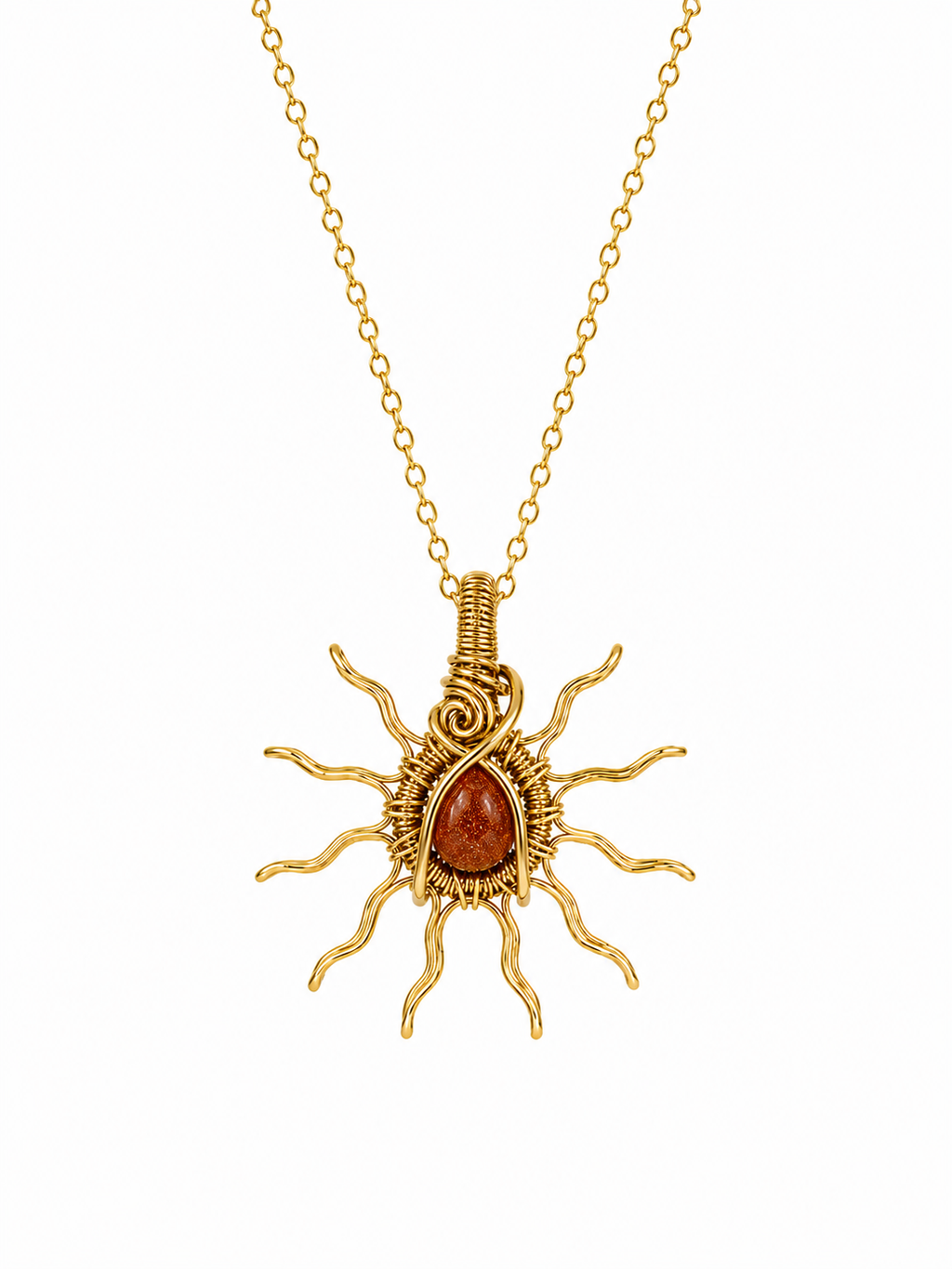 Gold Sun Necklaces