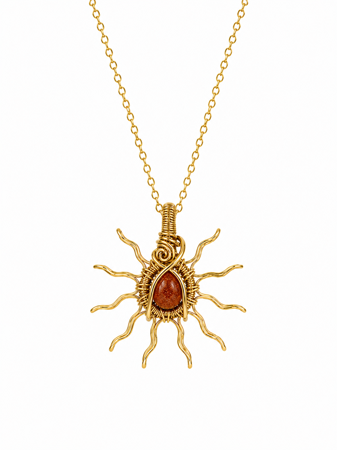 Gold Sun Necklaces