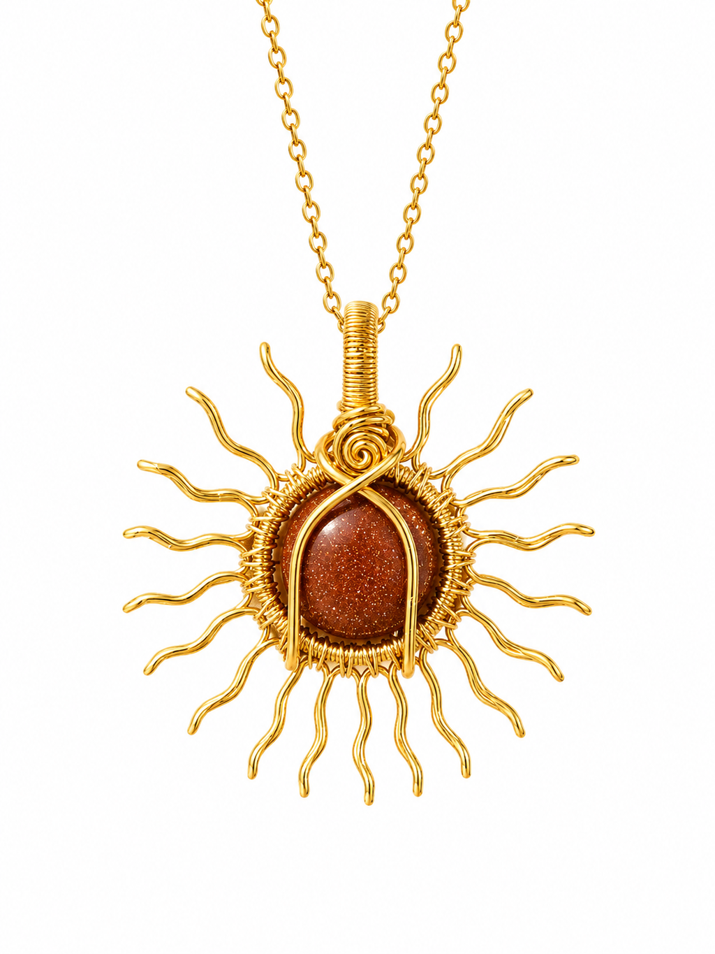 Golden Hour Sun Necklace