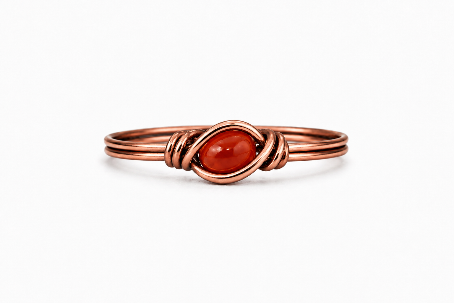 Custom Copper Dainty Rings (choose your gemstone)