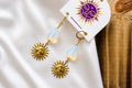 Gold Opalite Sun Earrings