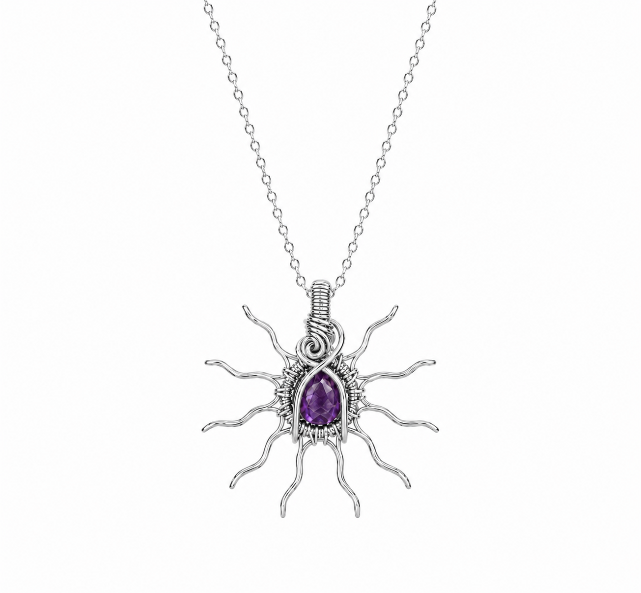 Silver Sun Necklaces