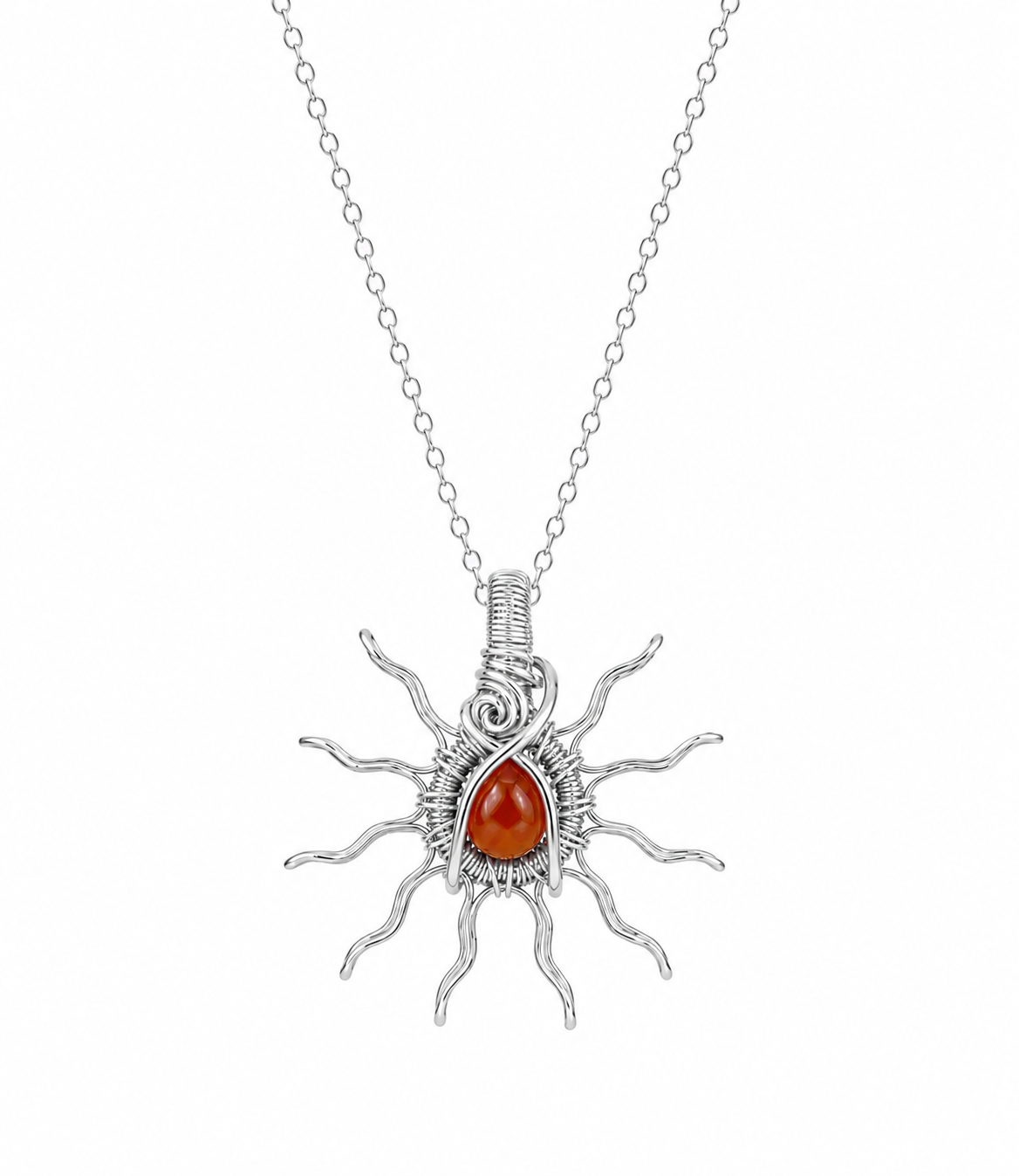 Silver Sun Necklaces