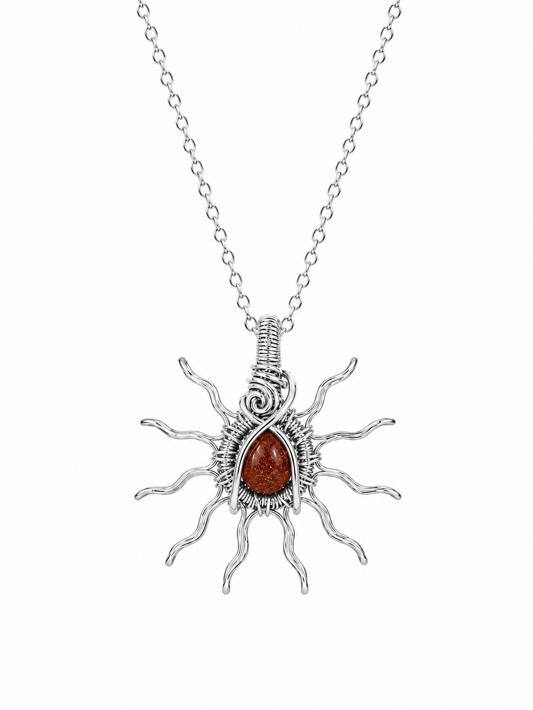 Silver Sun Necklaces