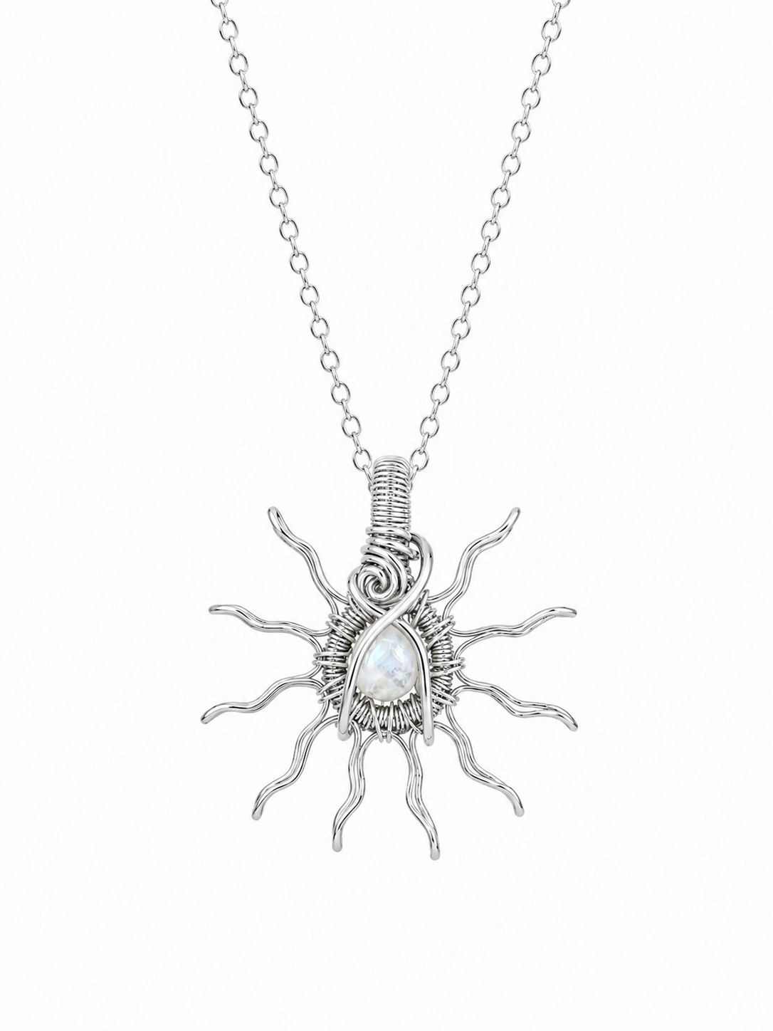 Silver Sun Necklaces